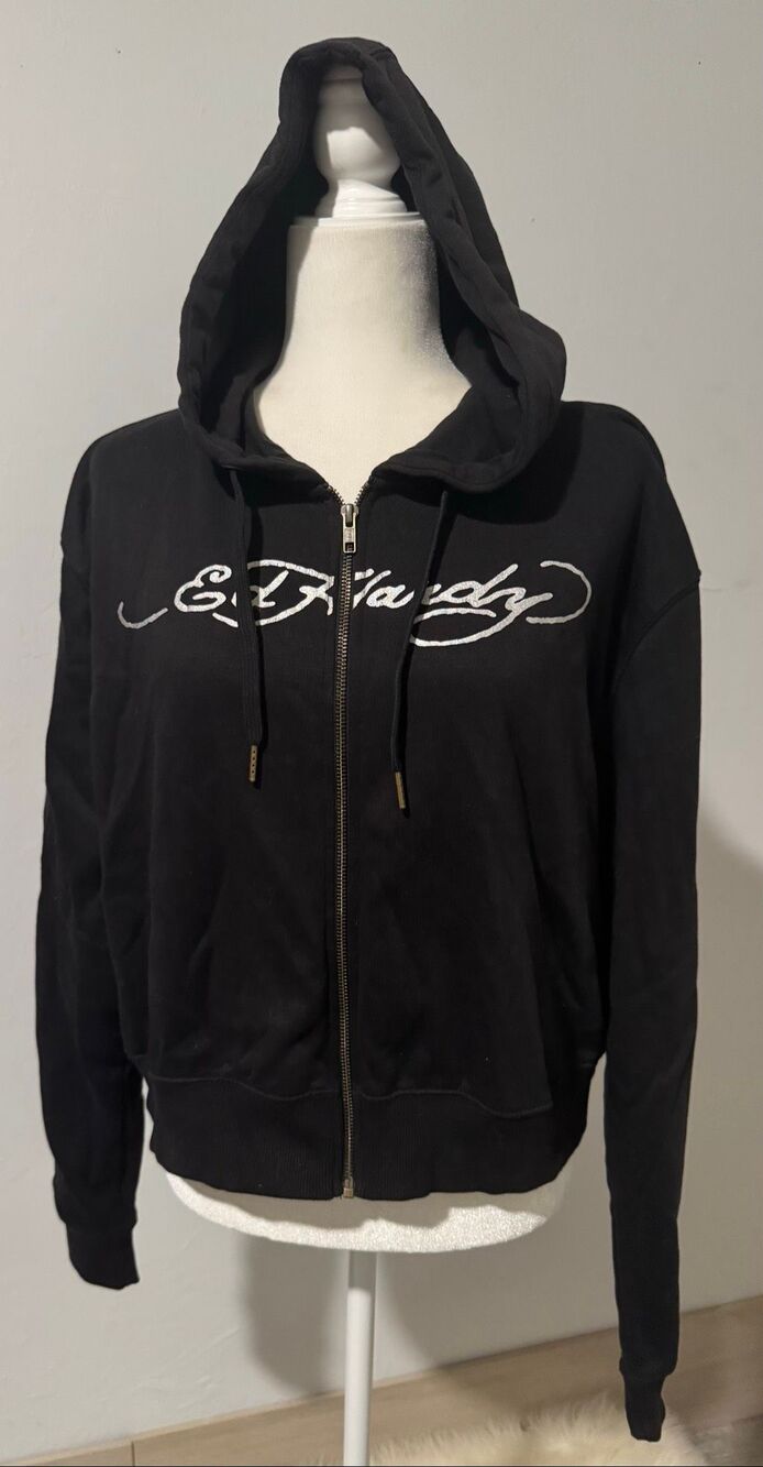 Ed Hardy black hoodie XL